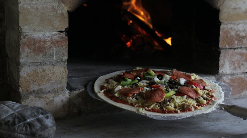 Classic Margherita pizza for catering events